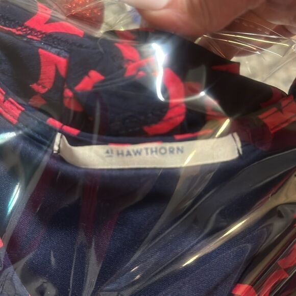 41 Hawthorn Red Navy V-Neck Sleeveless Dress SMALL - Picture 12 of 12